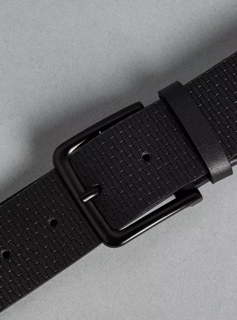 Textured Belt with Pin Buckle Closure-4