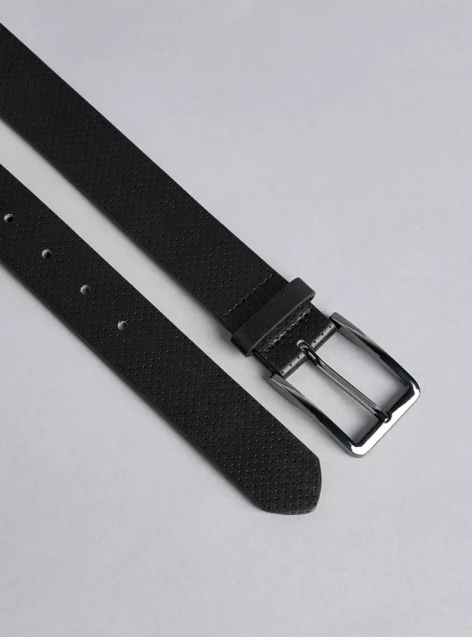 Textured Belt with Pin Buckle Closure-4