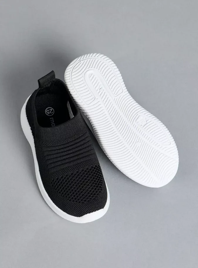 Textured Flyknit Slip-On Sneakers-4
