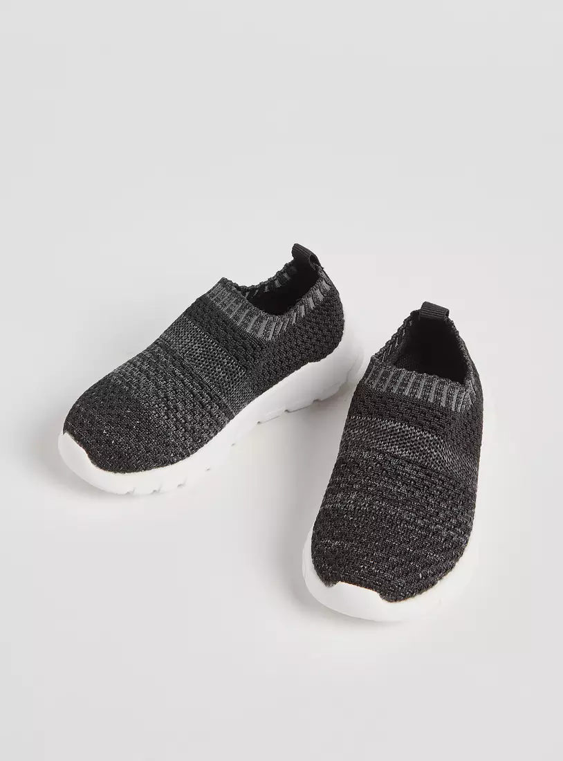 Textured Flynit Slip-On Sneakers-2
