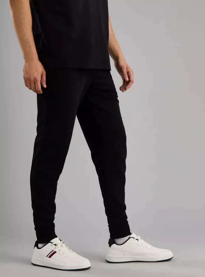 Textured Joggers with Pockets-4