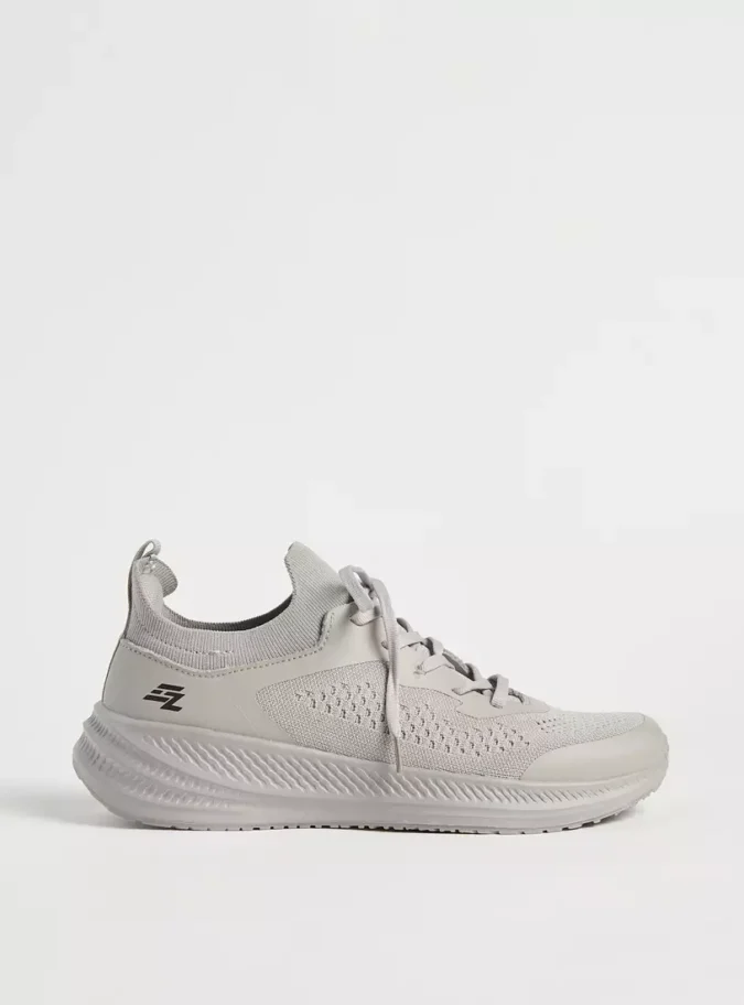 Textured Lace-Up Sports Shoes-1