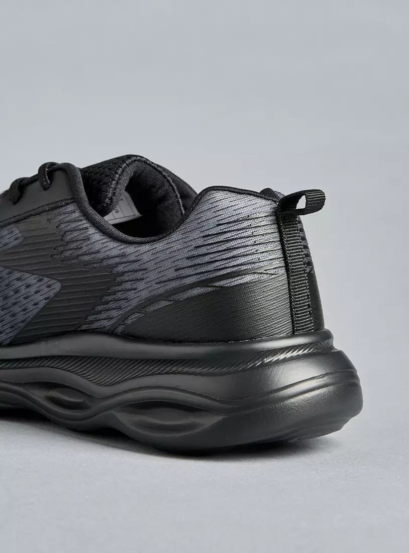 Textured Lace-Up Sports Shoes-3