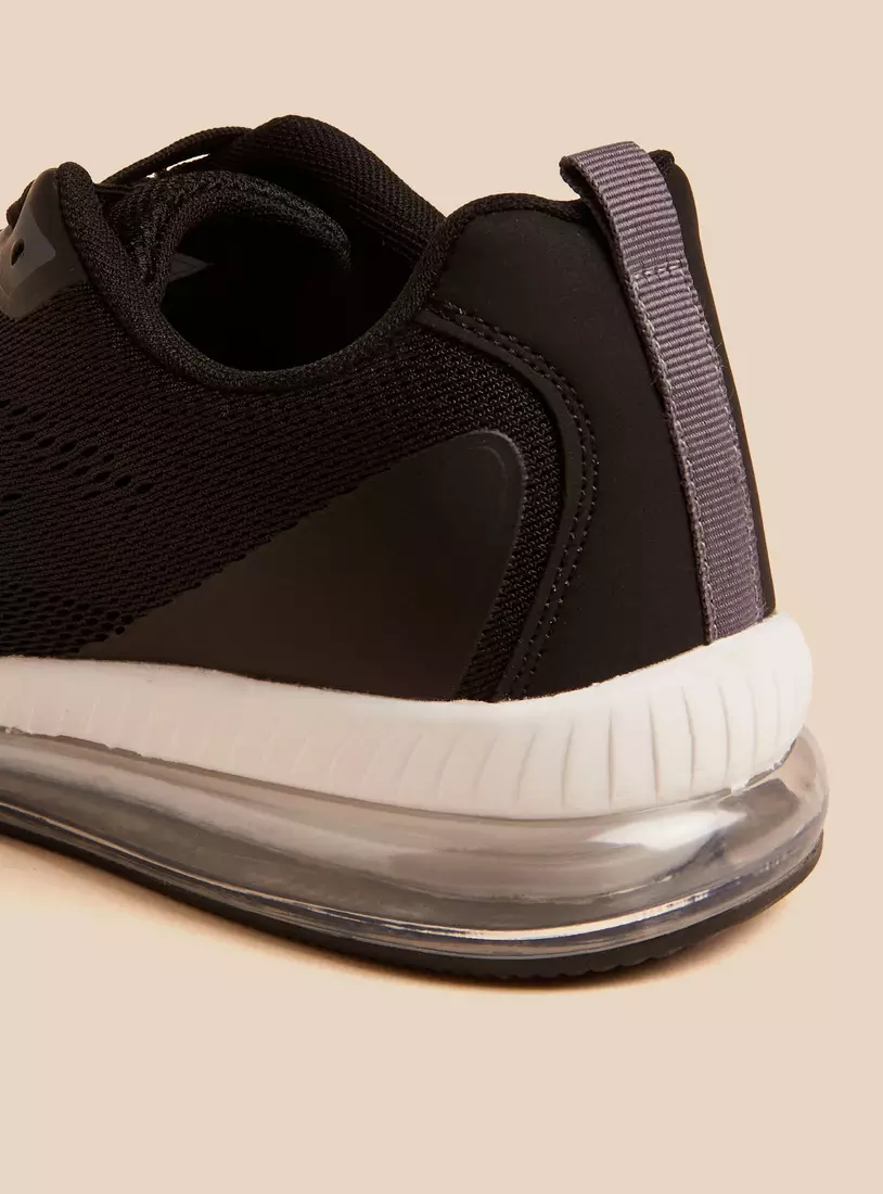 Textured Lace-Up Sports Shoes-3