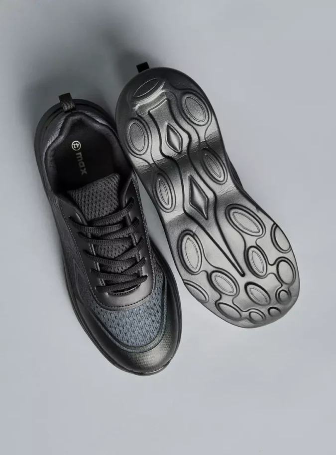 Textured Lace-Up Sports Shoes-4