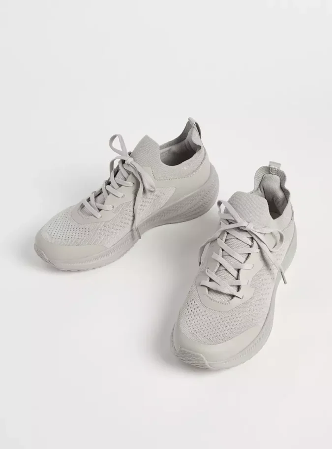 Textured Lace-Up Sports Shoes-4