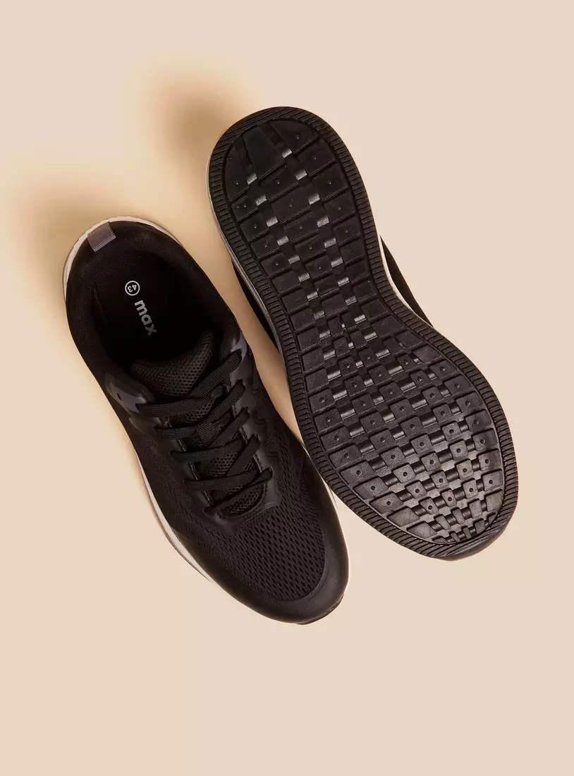 Textured Lace-Up Sports Shoes-4