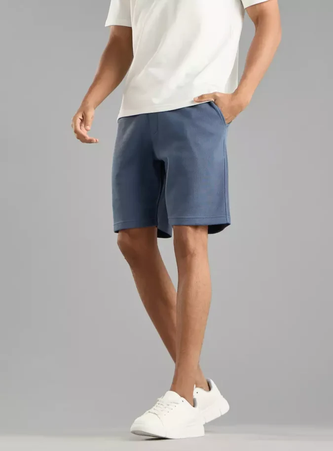 Textured Pique Shorts-2