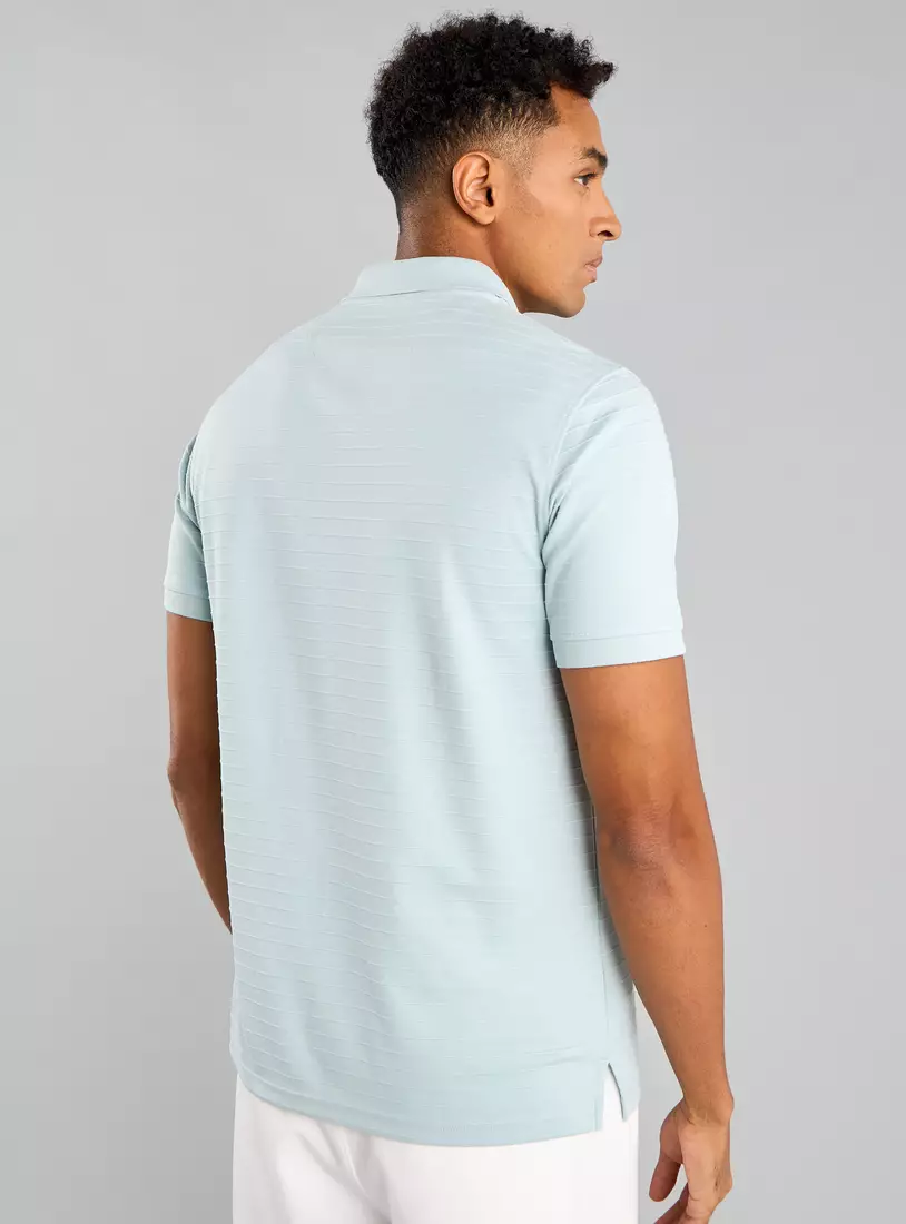 Textured Polo T-shirt-2