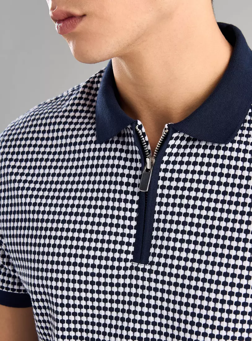 Textured Polo T-shirt-3