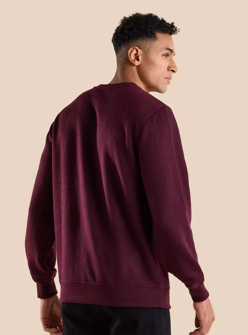 Textured Quilted Sweatshirt-2