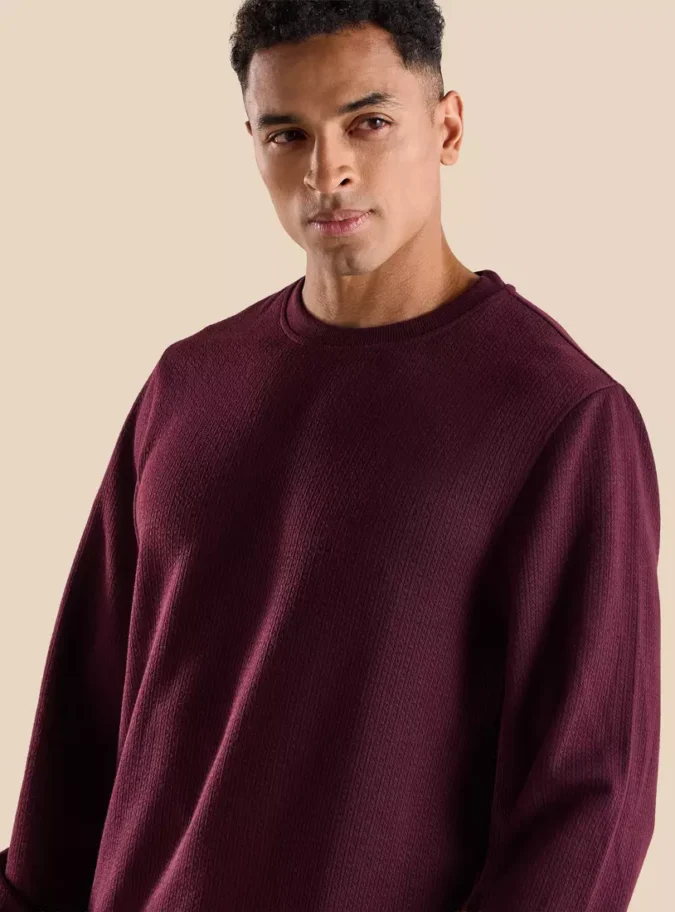 Textured Quilted Sweatshirt-3