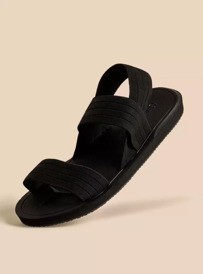 Textured Sandals with Slingback Closure-2