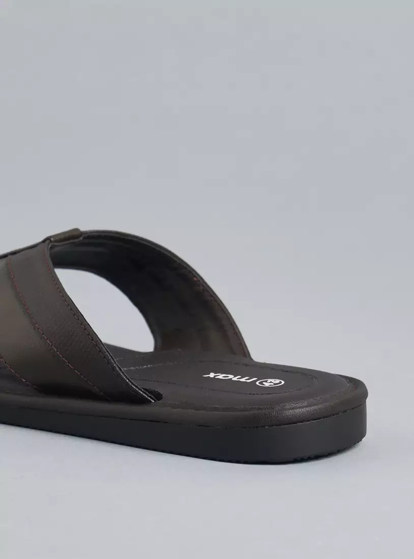 Textured Slip-On Comfort Sandals-3