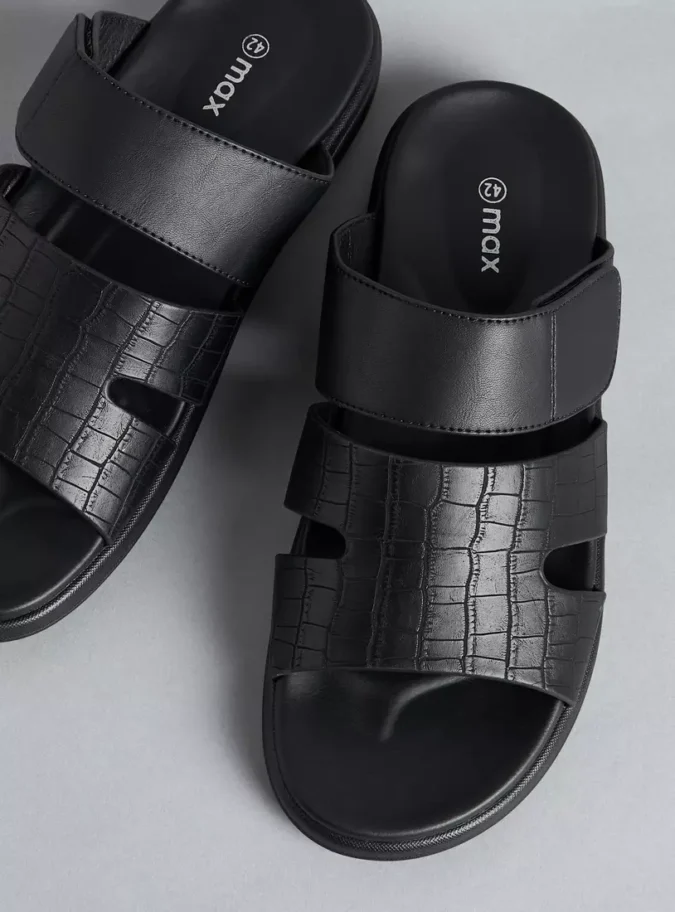 Textured Slip-On Sandals-2