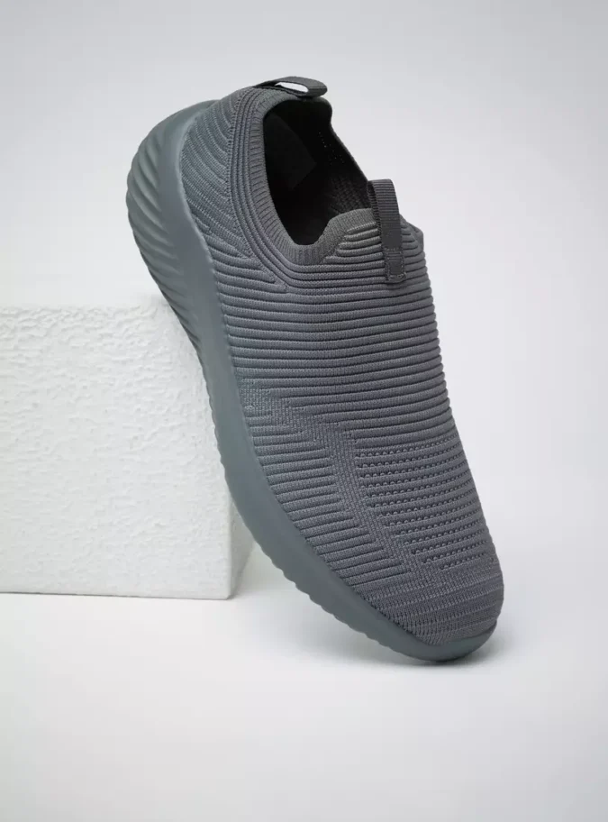 Textured Slip-On Shoes with Pull Tab-1