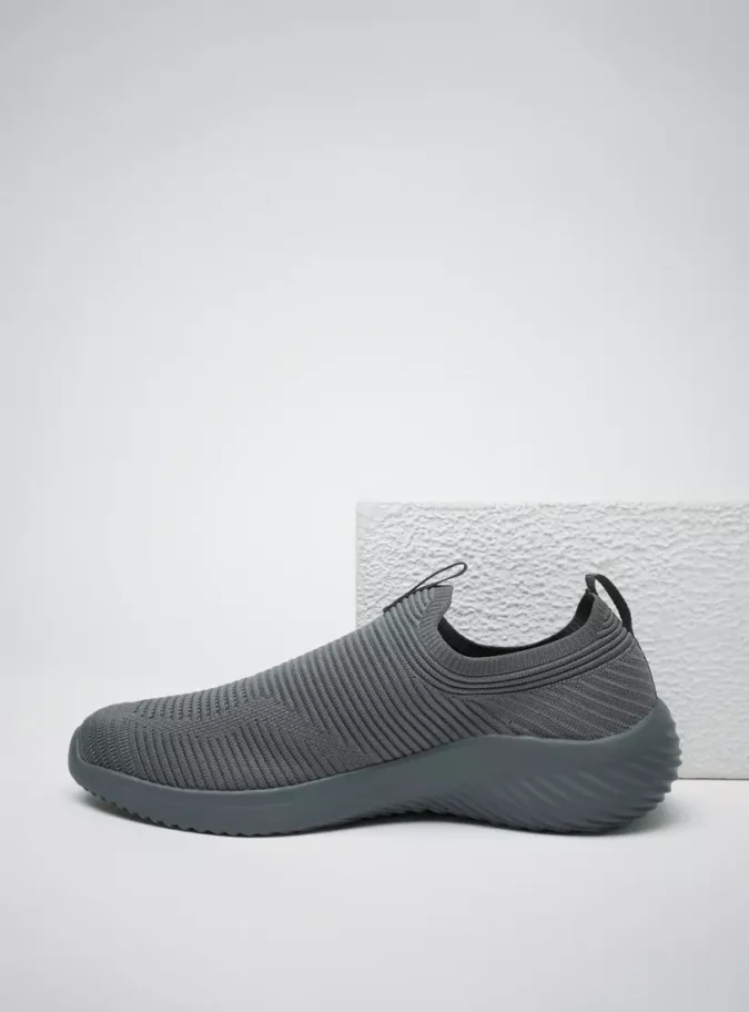 Textured Slip-On Shoes with Pull Tab-2