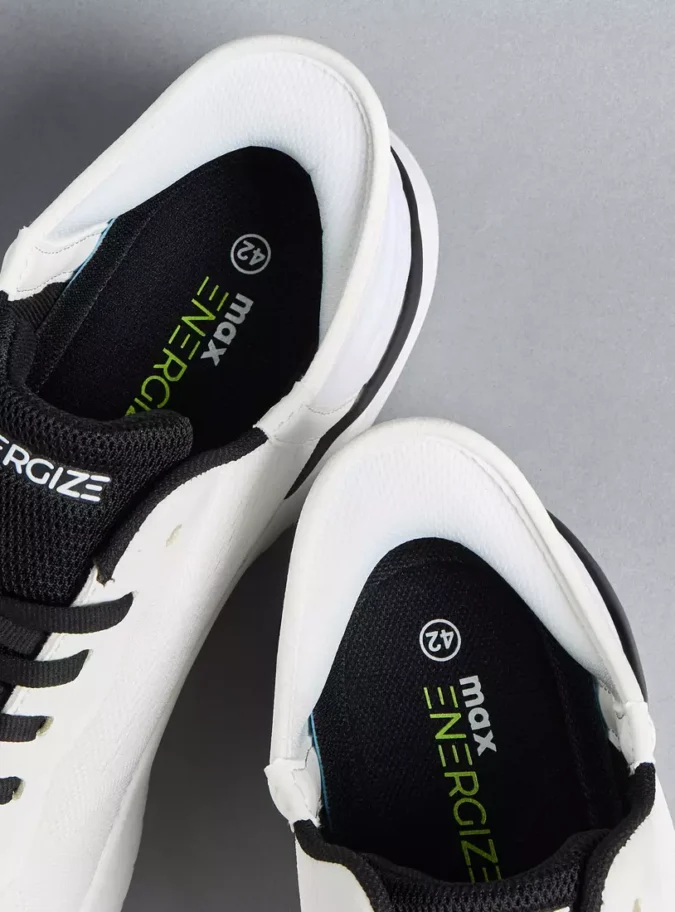 Textured Sports Shoes with Lace-Up Closure-2