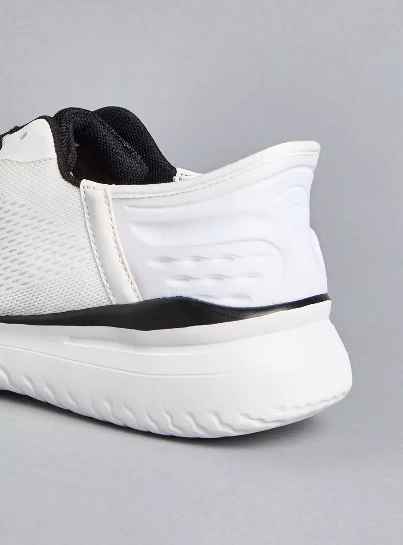 Textured Sports Shoes with Lace-Up Closure-3