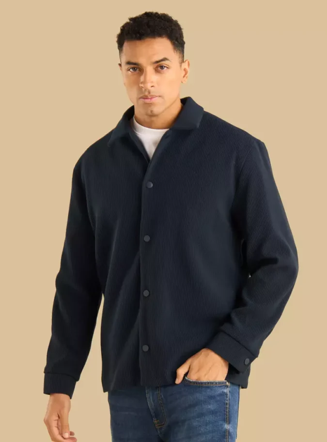 Textured Vertical Knit Jacket-1