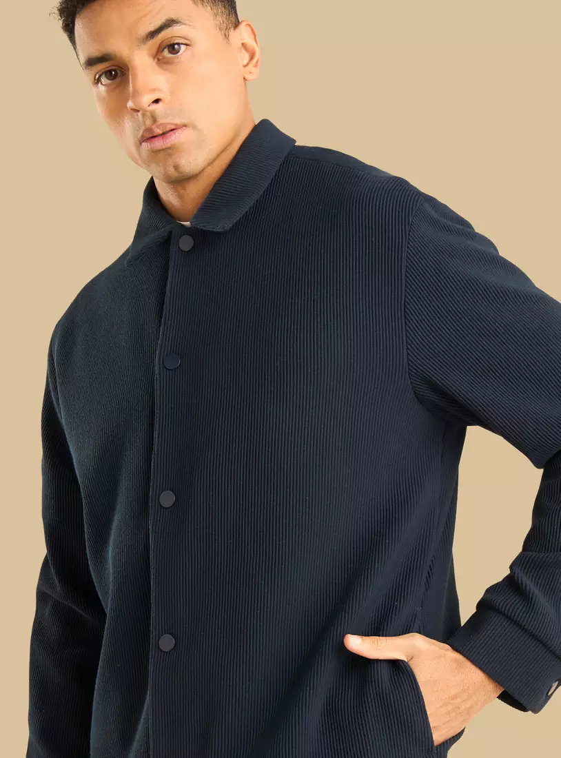 Textured Vertical Knit Jacket-3