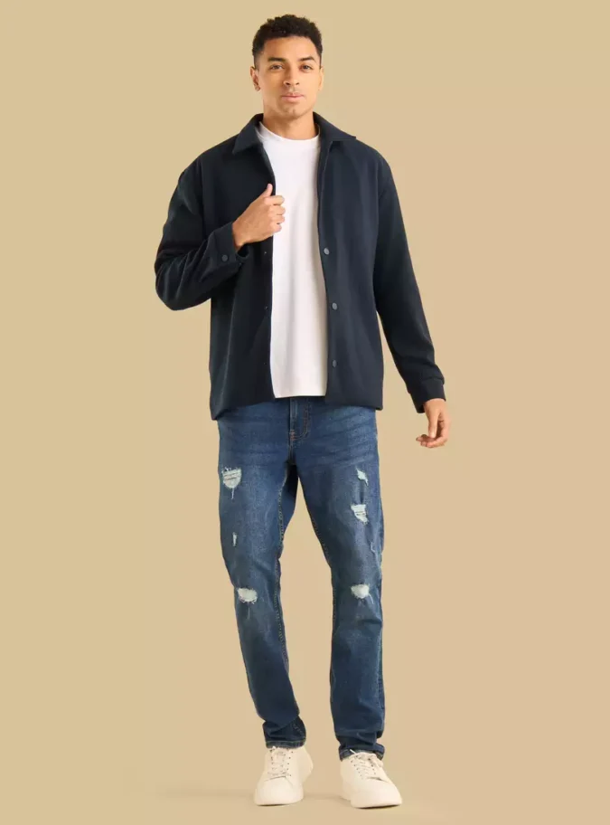 Textured Vertical Knit Jacket-4