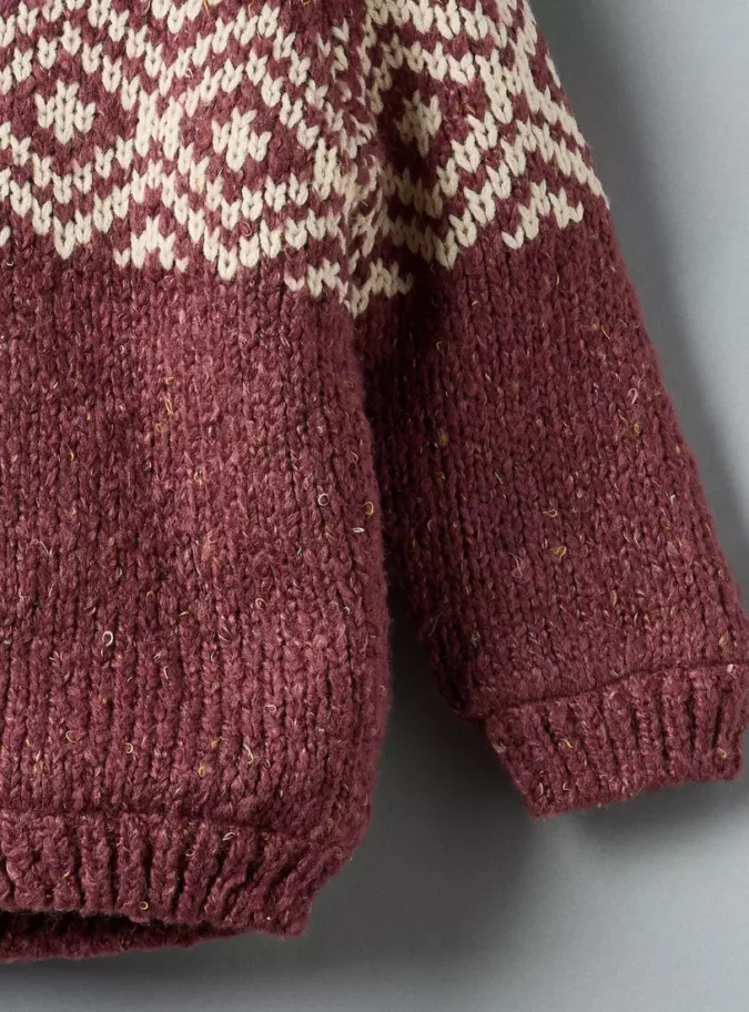 Textured Zip Through Hooded Sweater-4