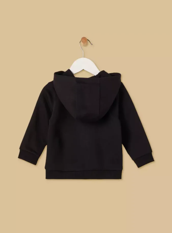 Textured Zip Through Hoodie-2