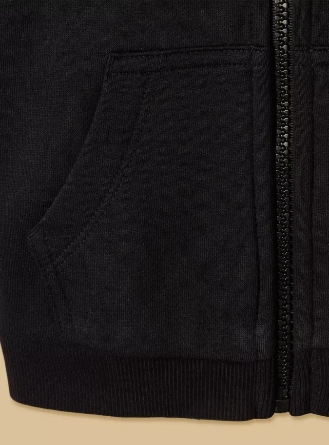 Textured Zip Through Hoodie-4