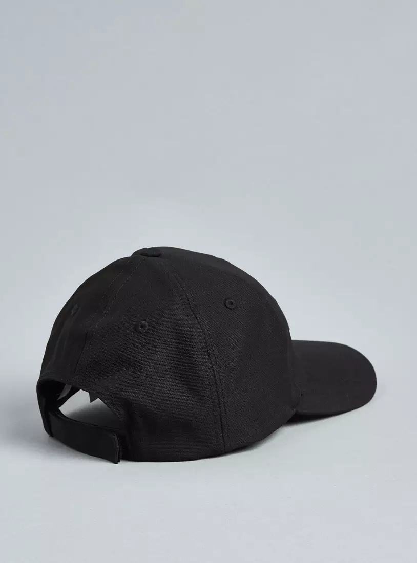 Typographic Detail Cap with Hook and Loop Closure-2