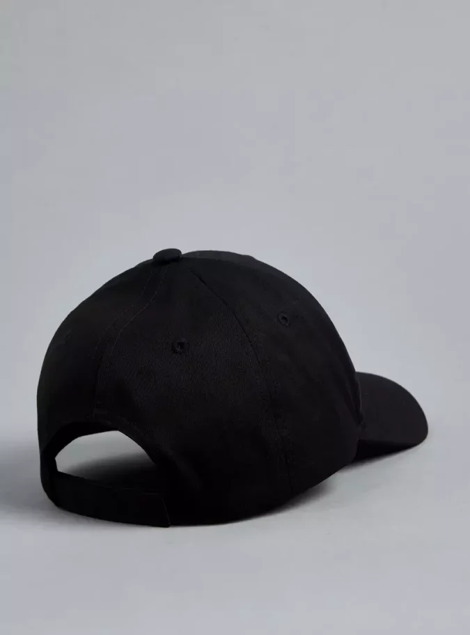Typographic Detail Cap with Hook and Loop Strap Closure-2