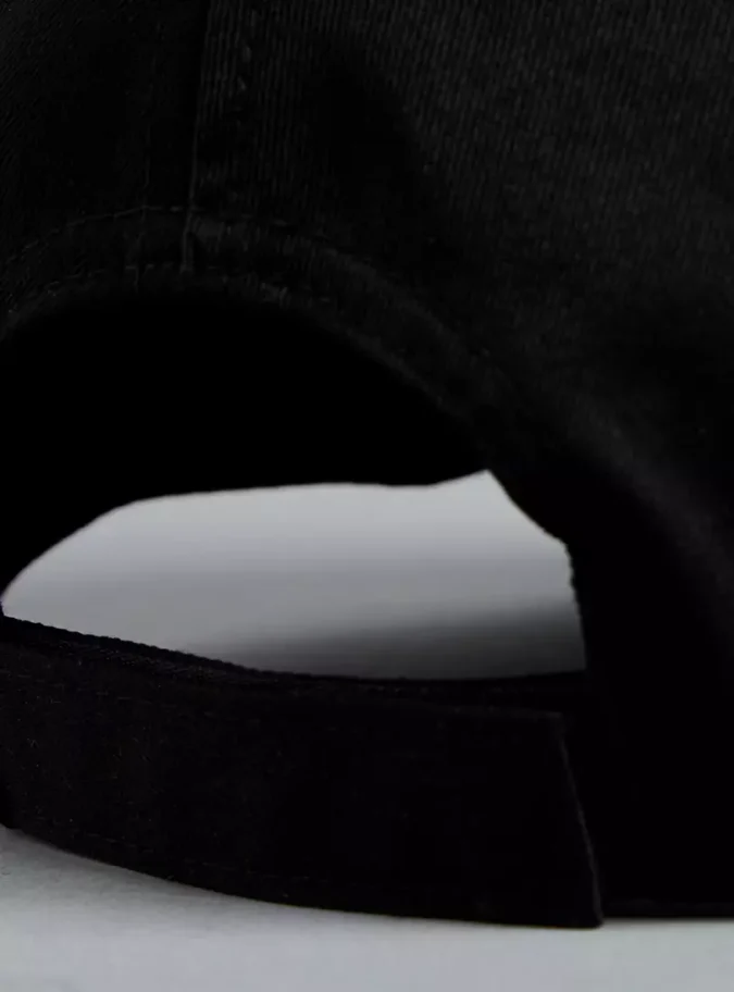 Typographic Detail Cap with Hook and Loop Strap Closure-4