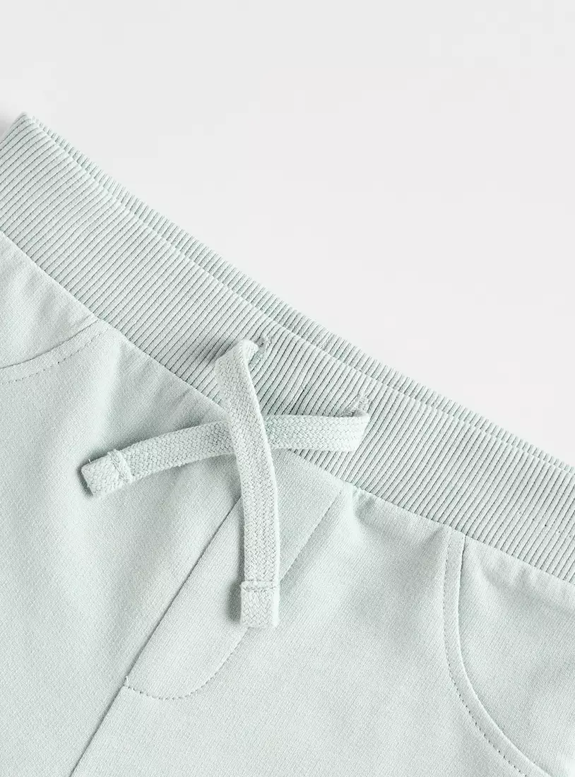 Typographic Print Cotton Shorts-4