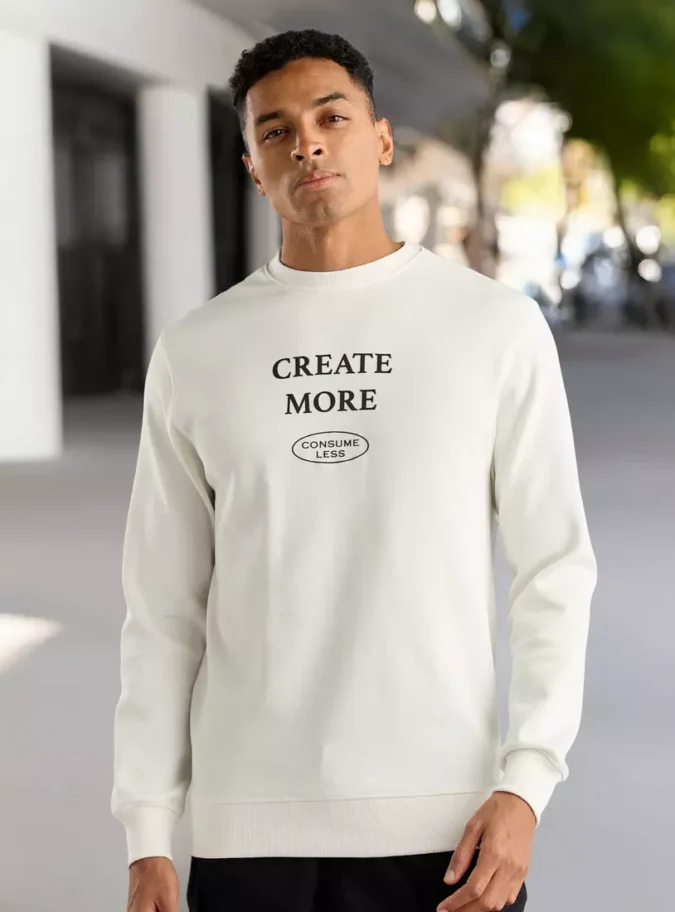 Typographic Print Sweatshirt-1