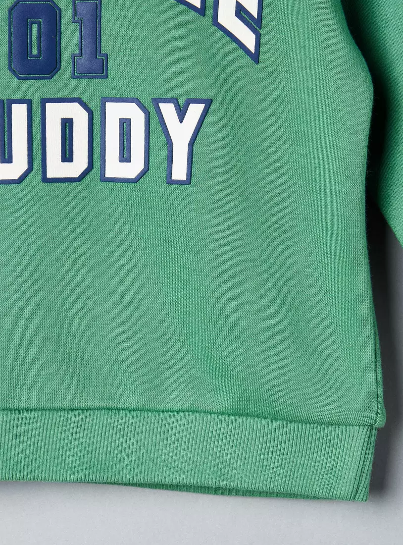 Typographic Print Sweatshirt-4