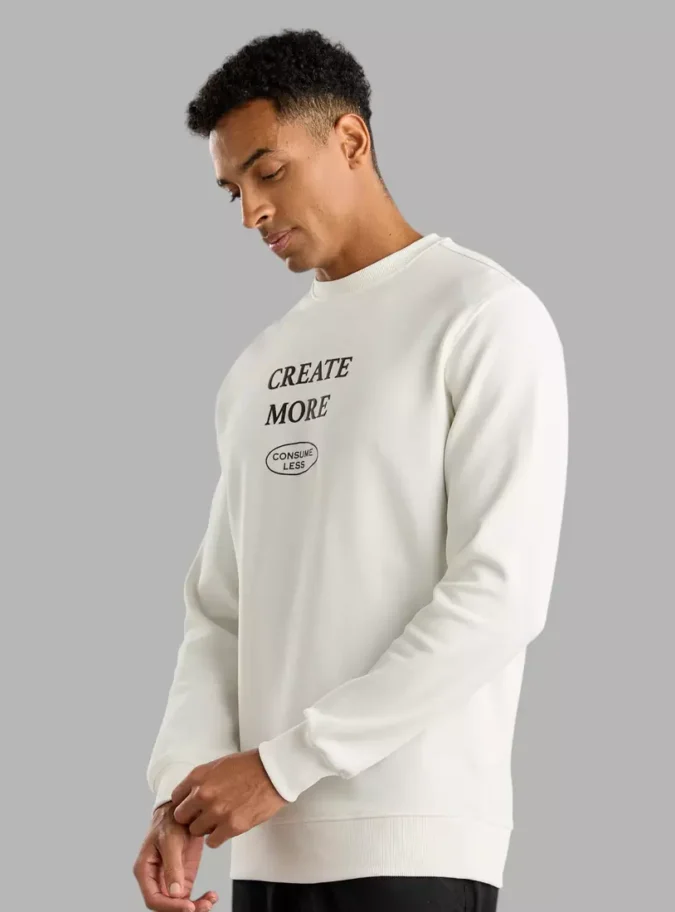 Typographic Print Sweatshirt4