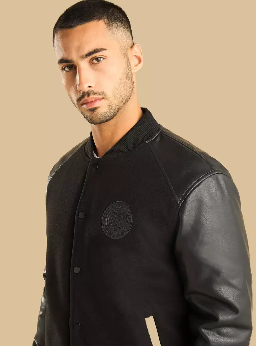 Varsity Patch Bomber Jacket-3