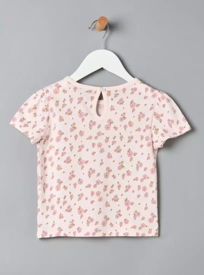All-Over Floral Print Cotton T-shirt-2