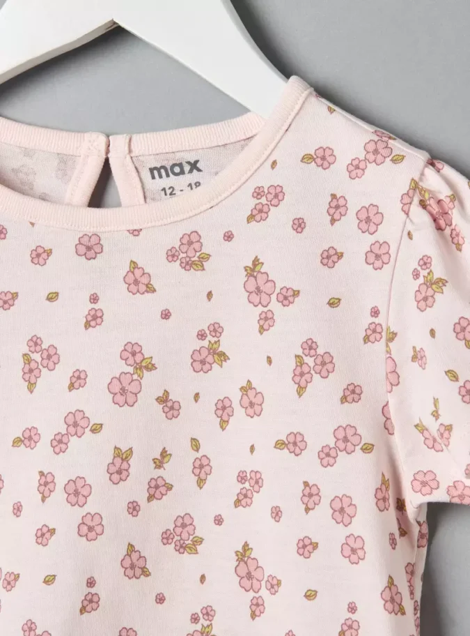 All-Over Floral Print Cotton T-shirt-3