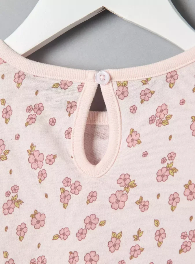 All-Over Floral Print Cotton T-shirt-4
