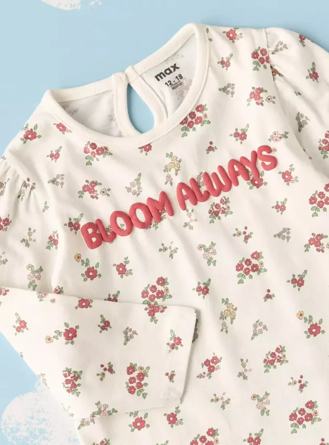 All-Over Floral Print T-shirt-3