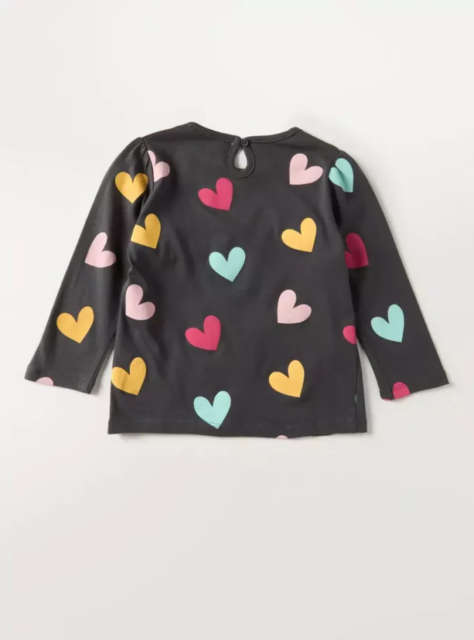 All-Over Heart Print T-shirt-2