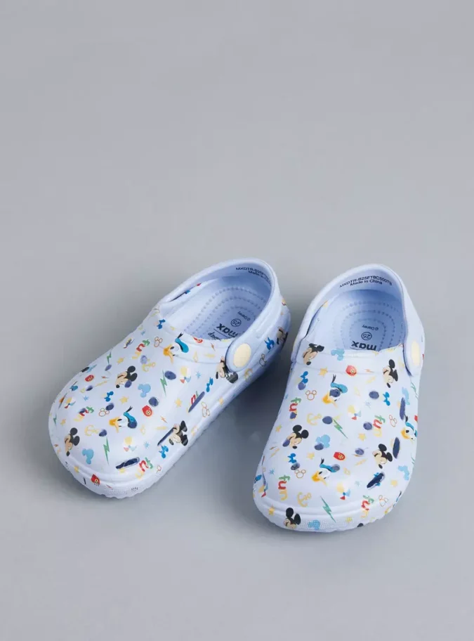All-Over Mickey Mouse Print Clogs with Backstrap-2