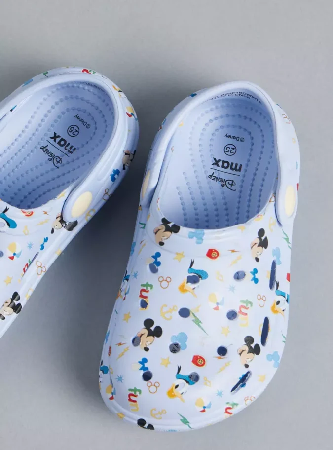 All-Over Mickey Mouse Print Clogs with Backstrap-3