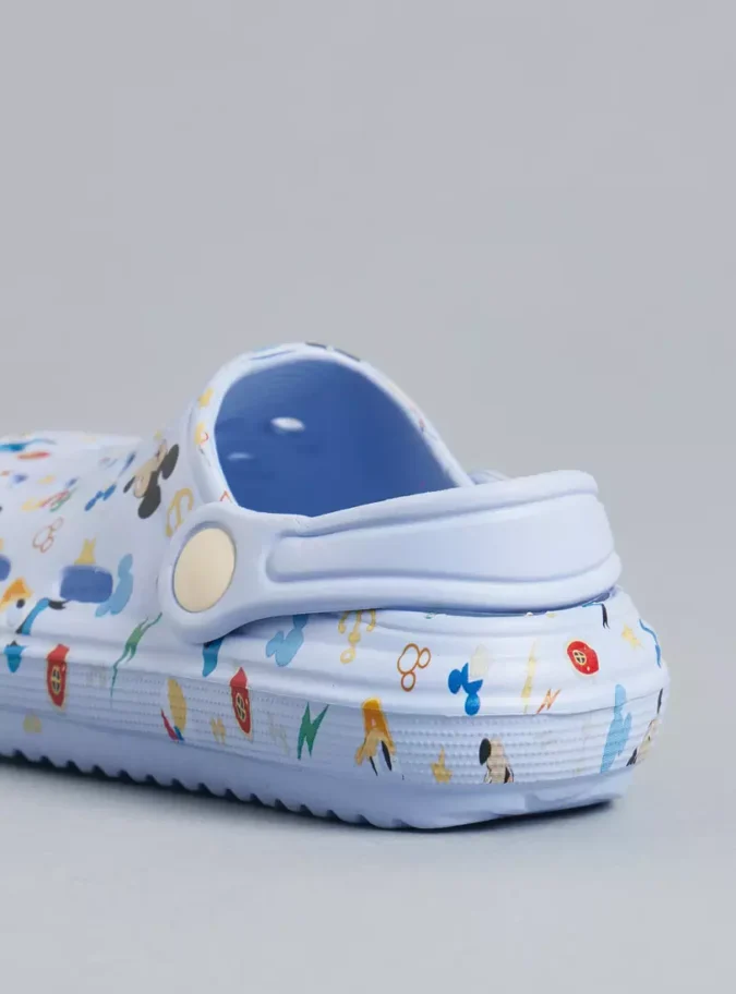All-Over Mickey Mouse Print Clogs with Backstrap-4