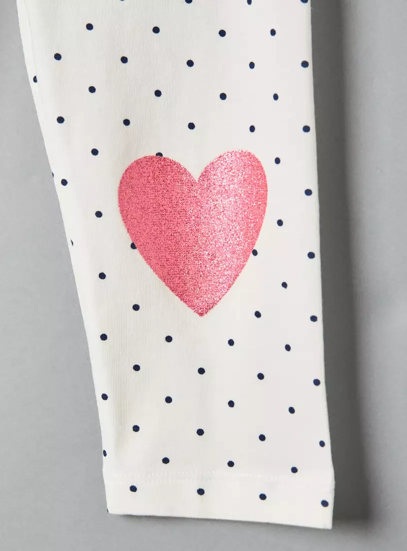 All-Over Polka Dot Print Better Cotton Leggings3