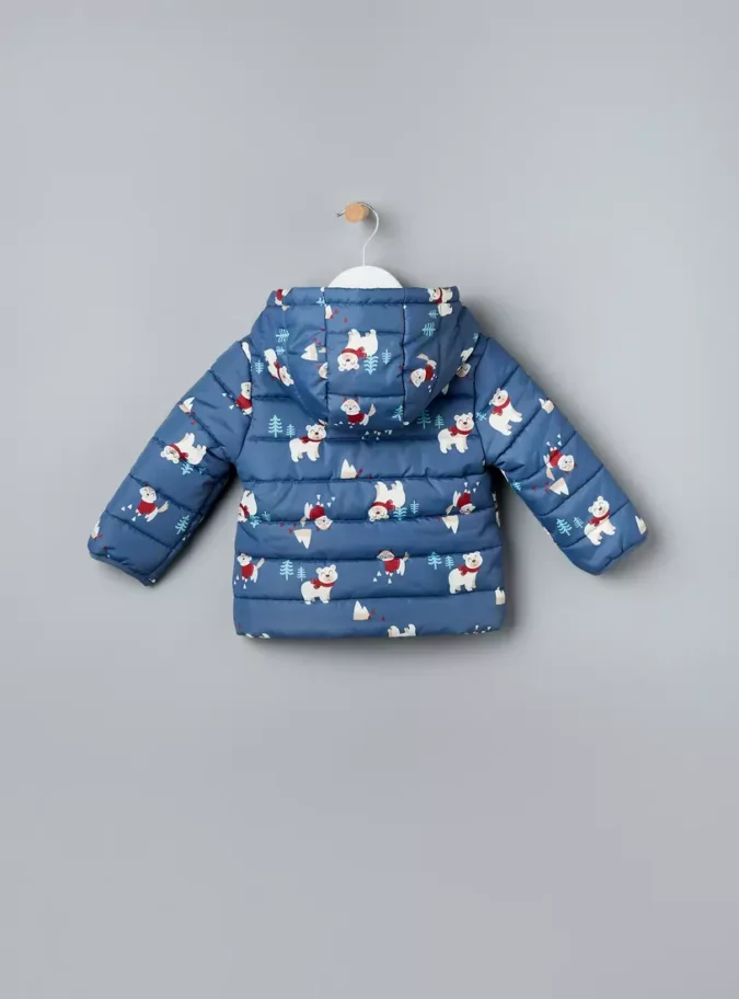 Animal Print Hooded Puffer Jacket-3