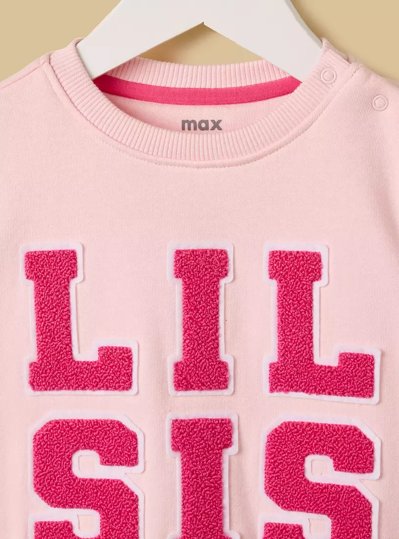 Applique Accent Sweatshirt-3