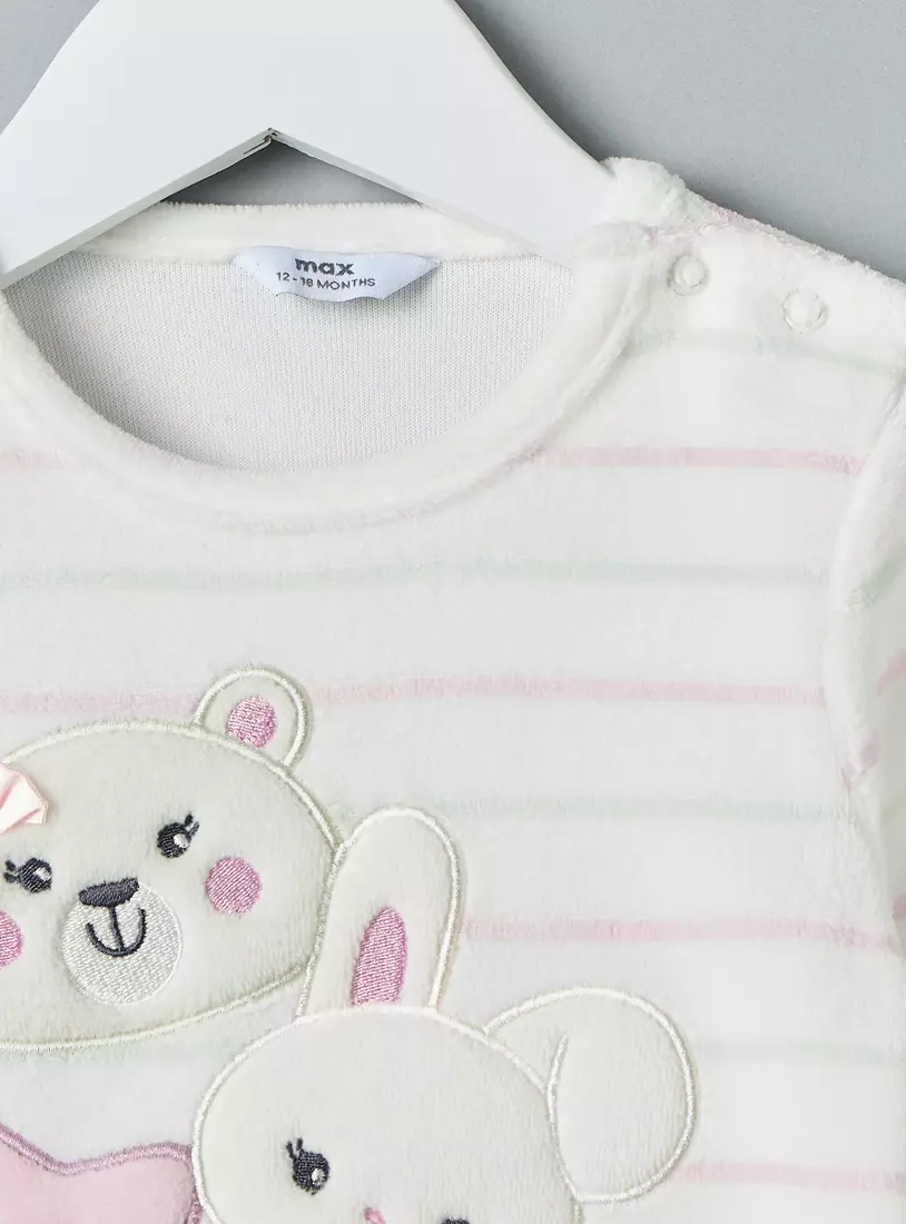 Applique Detail Better Cotton T-shirt and Pyjama Set-4