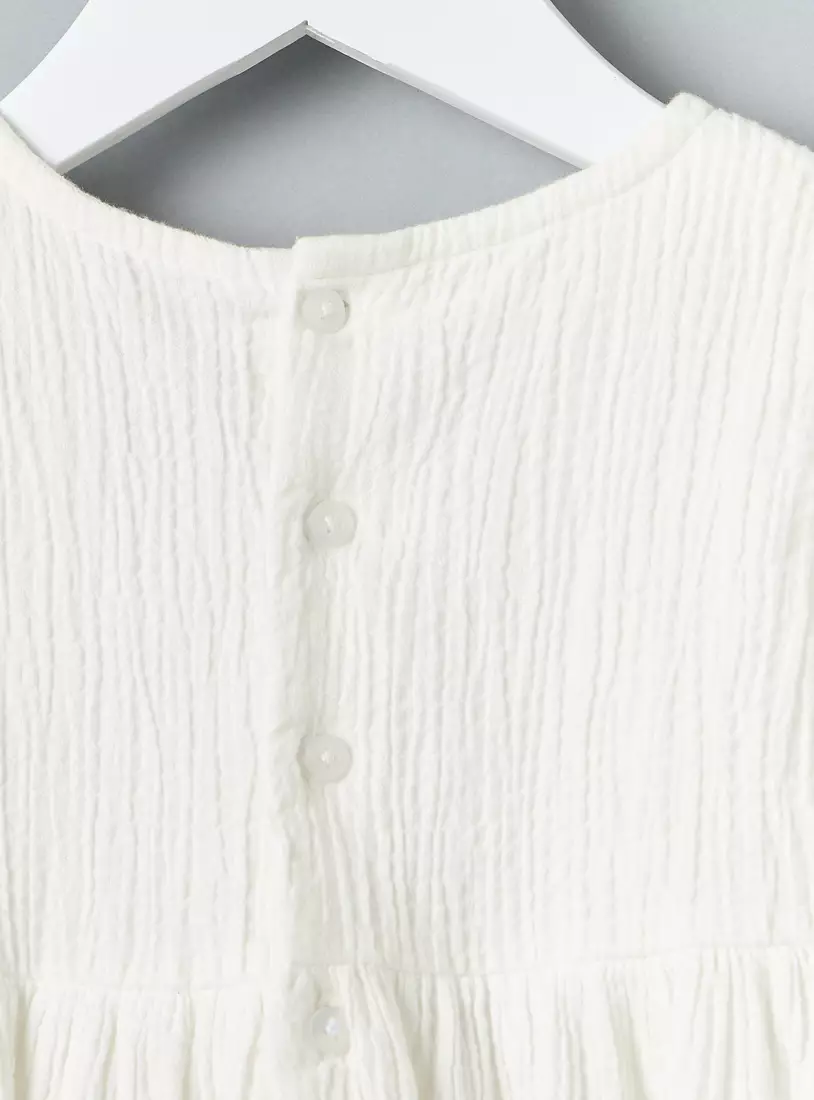 Bow Accent Better Cotton Gauze Dress-4